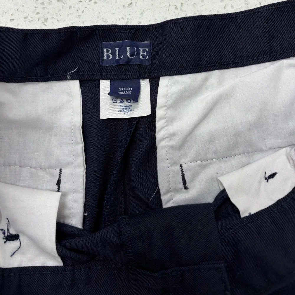 BLUE by J.Crew Mens Navy Double Knee Workwear Pants Trousers 30x31 V3574